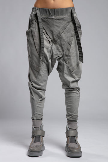 Womens Pants with Dirty Stitching Garnish