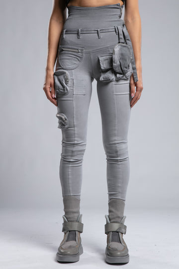 High Waisted Multi Pocket Womens Pants