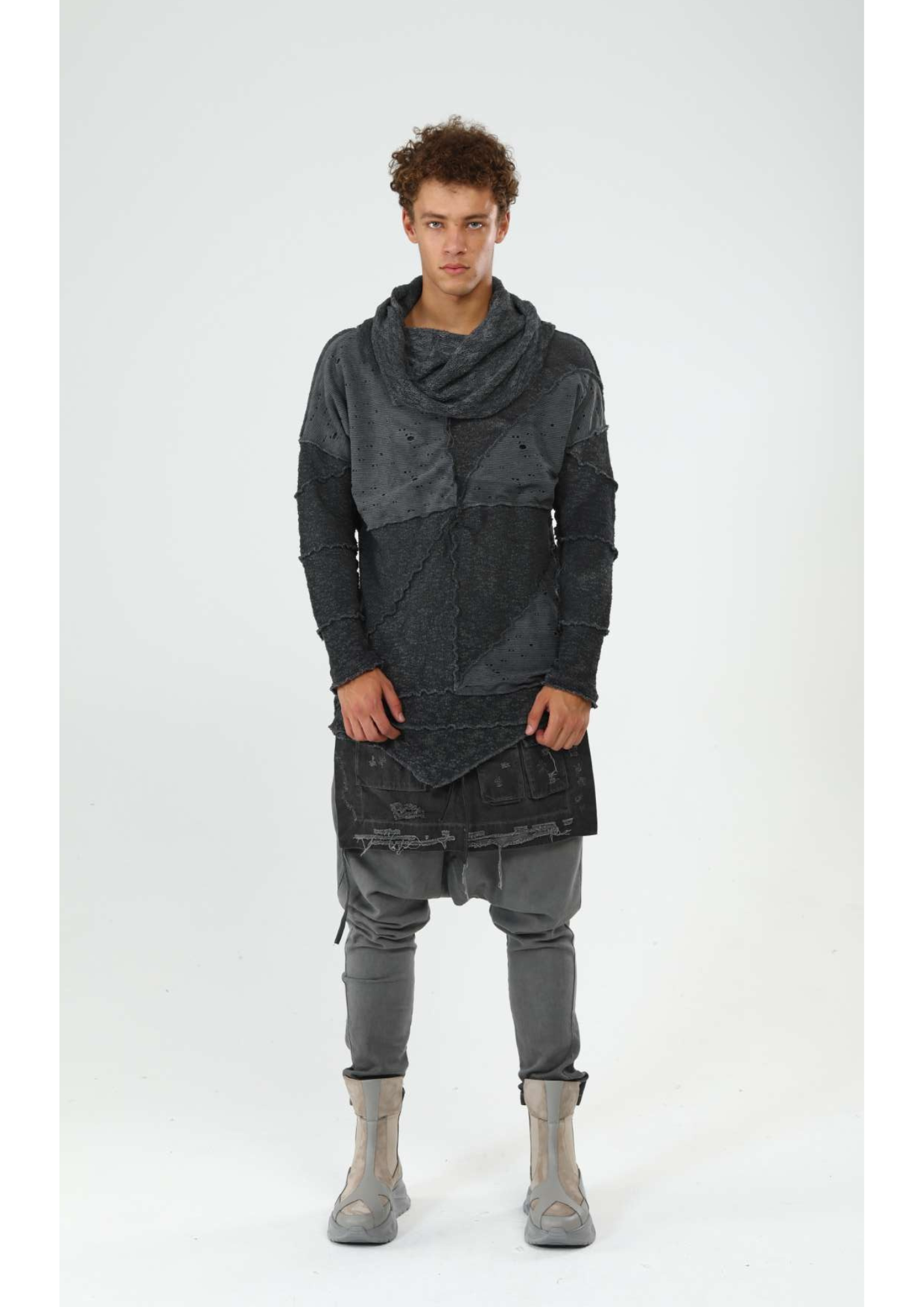 Men's Trousers with Front and Back Extra Layers