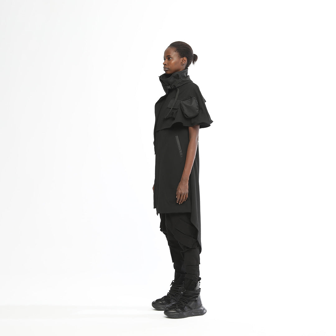 Womens Jacket With Side Cape