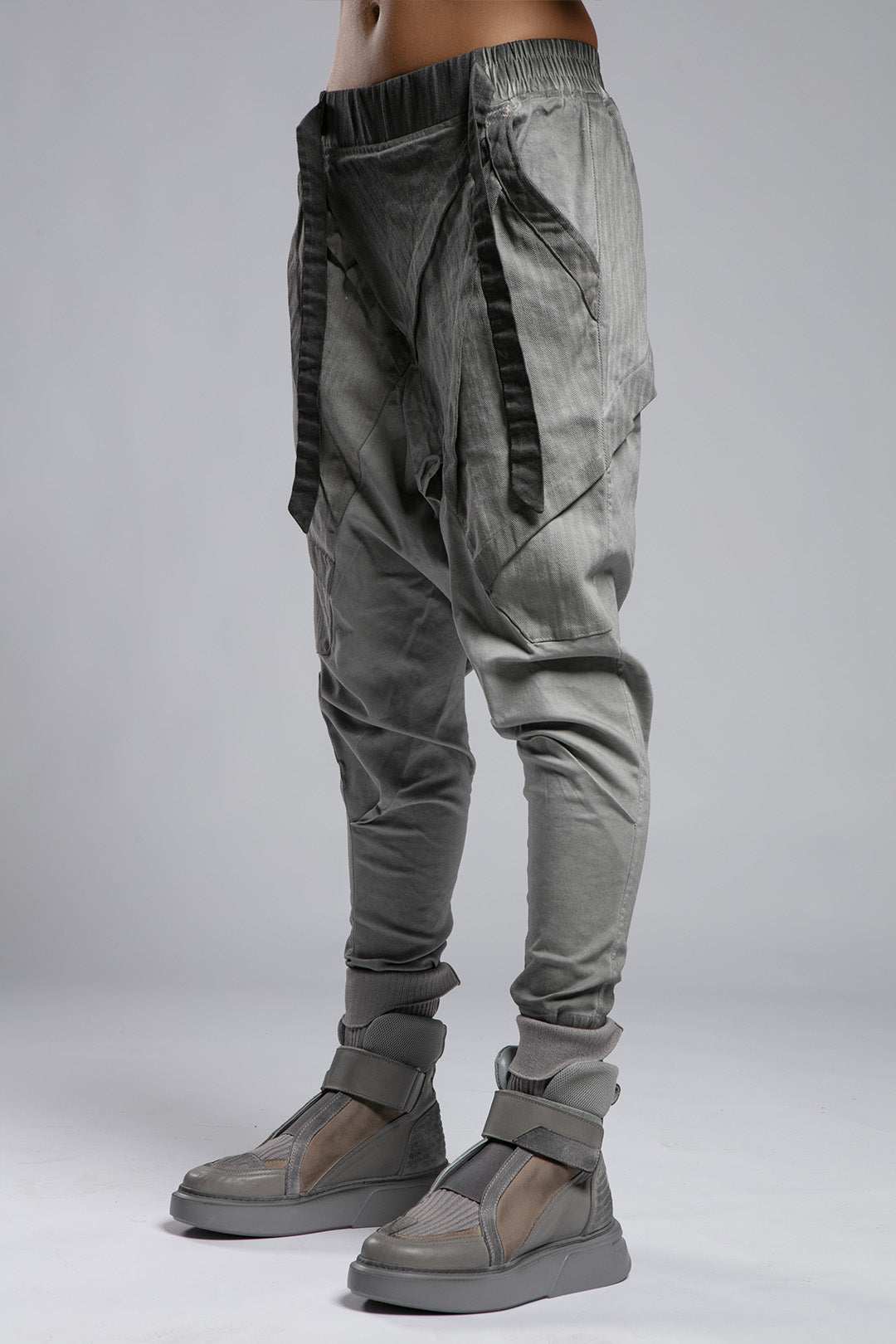 Womens Pants with Dirty Stitching Garnish