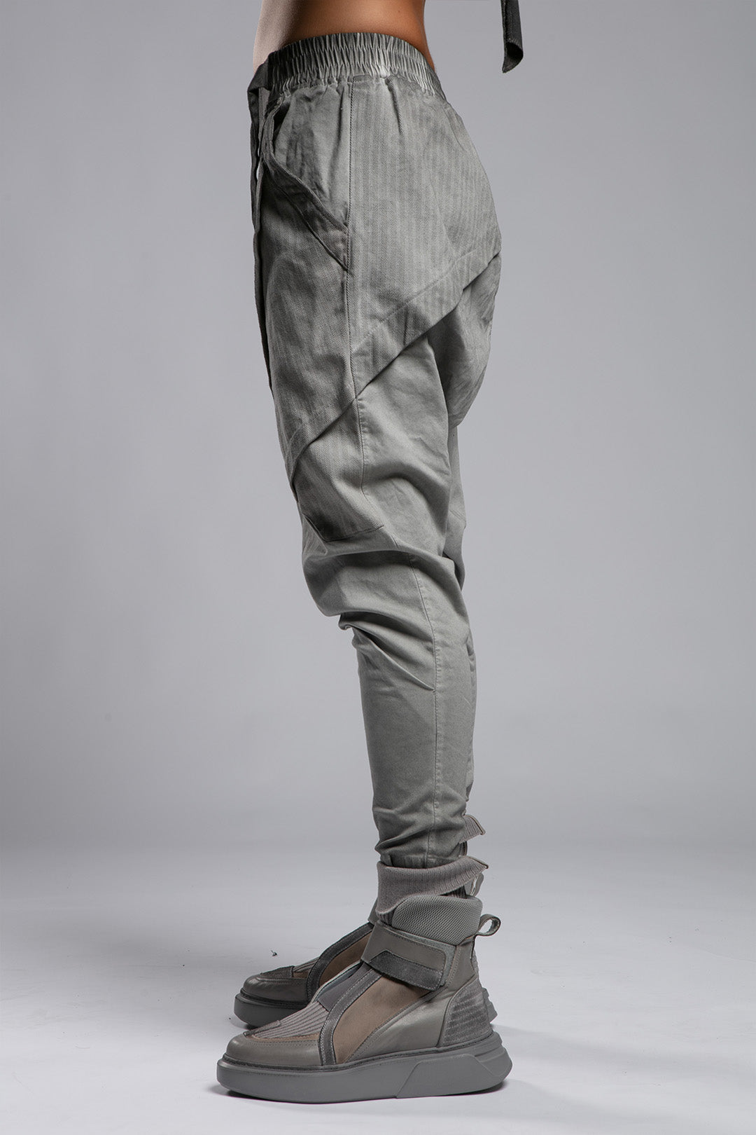 Womens Pants with Dirty Stitching Garnish