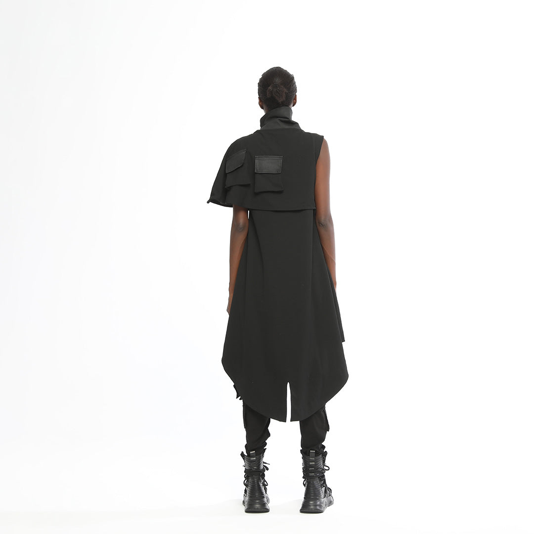 Womens Jacket With Side Cape