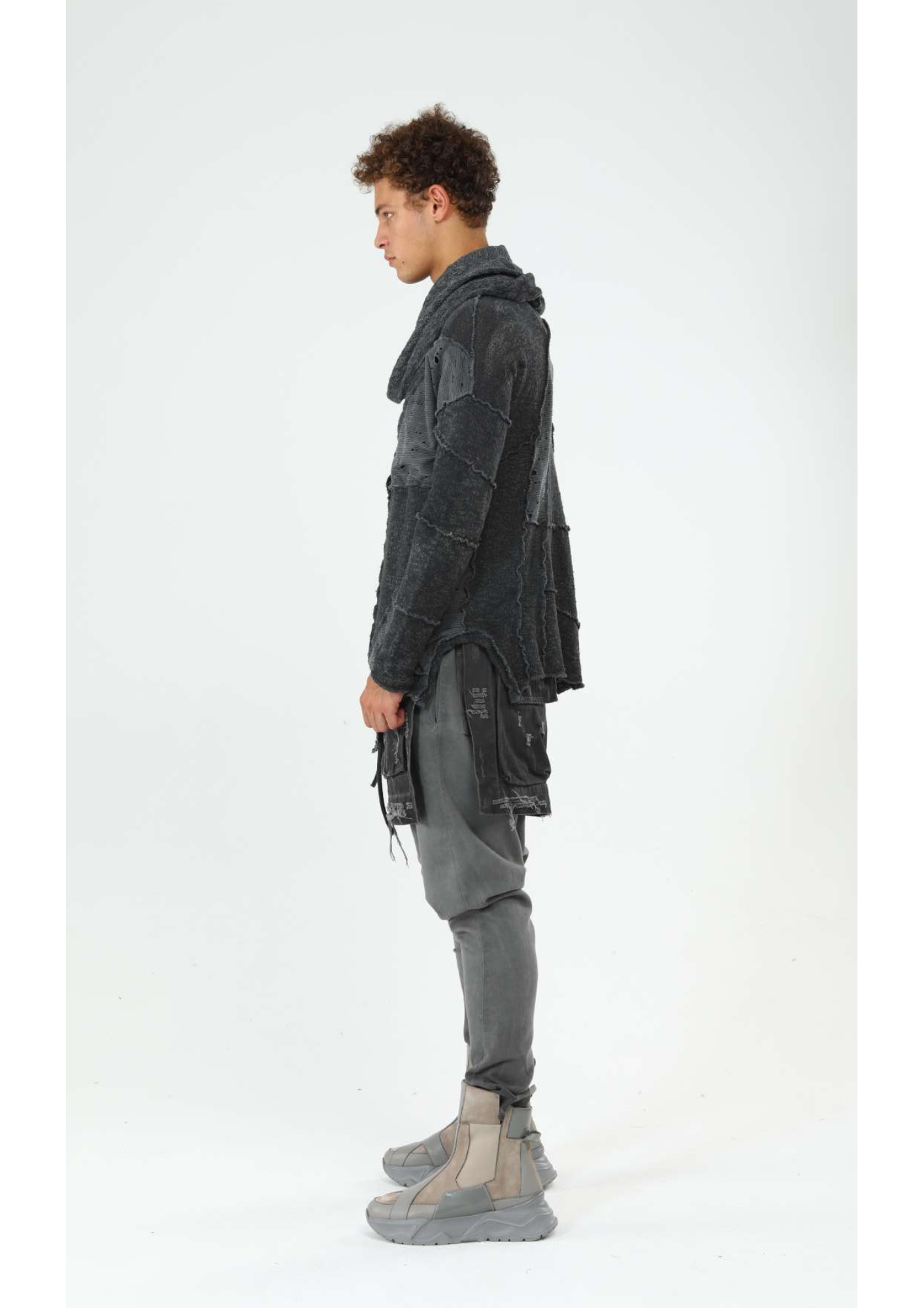 Men's Trousers with Front and Back Extra Layers
