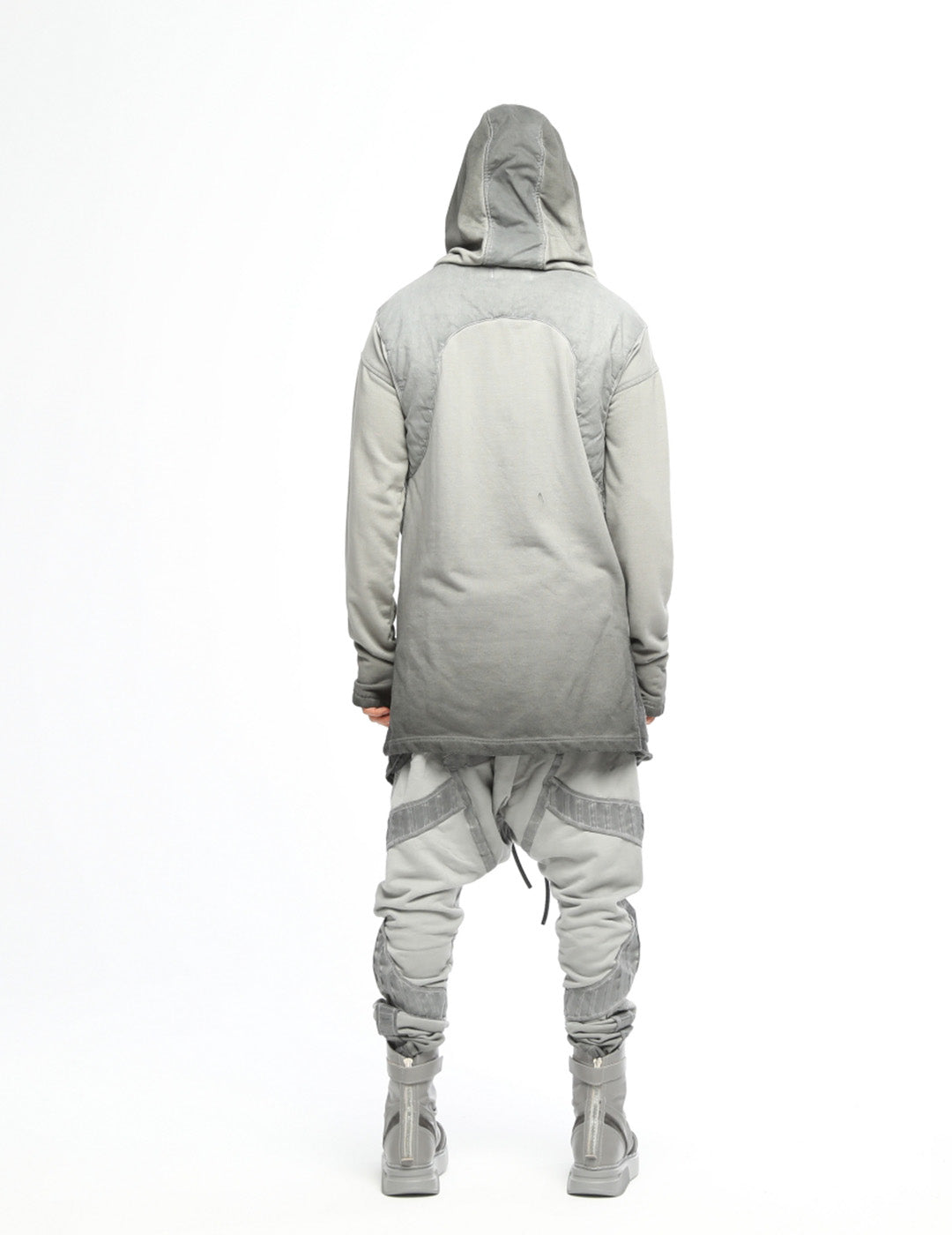 Quilted Front Short Men’s Sweatshirt With Hoodie