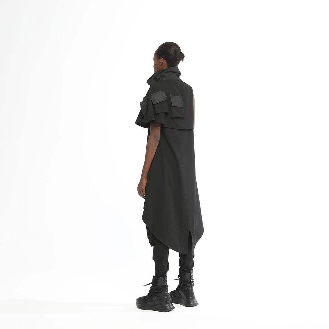 Womens Jacket With Side Cape