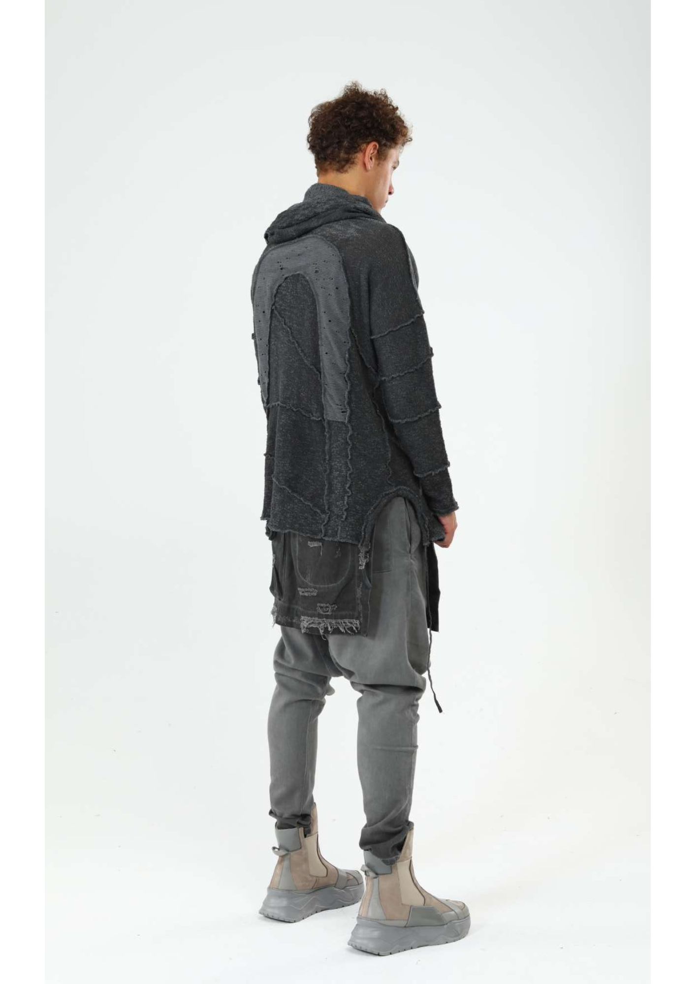 Men's Trousers with Front and Back Extra Layers
