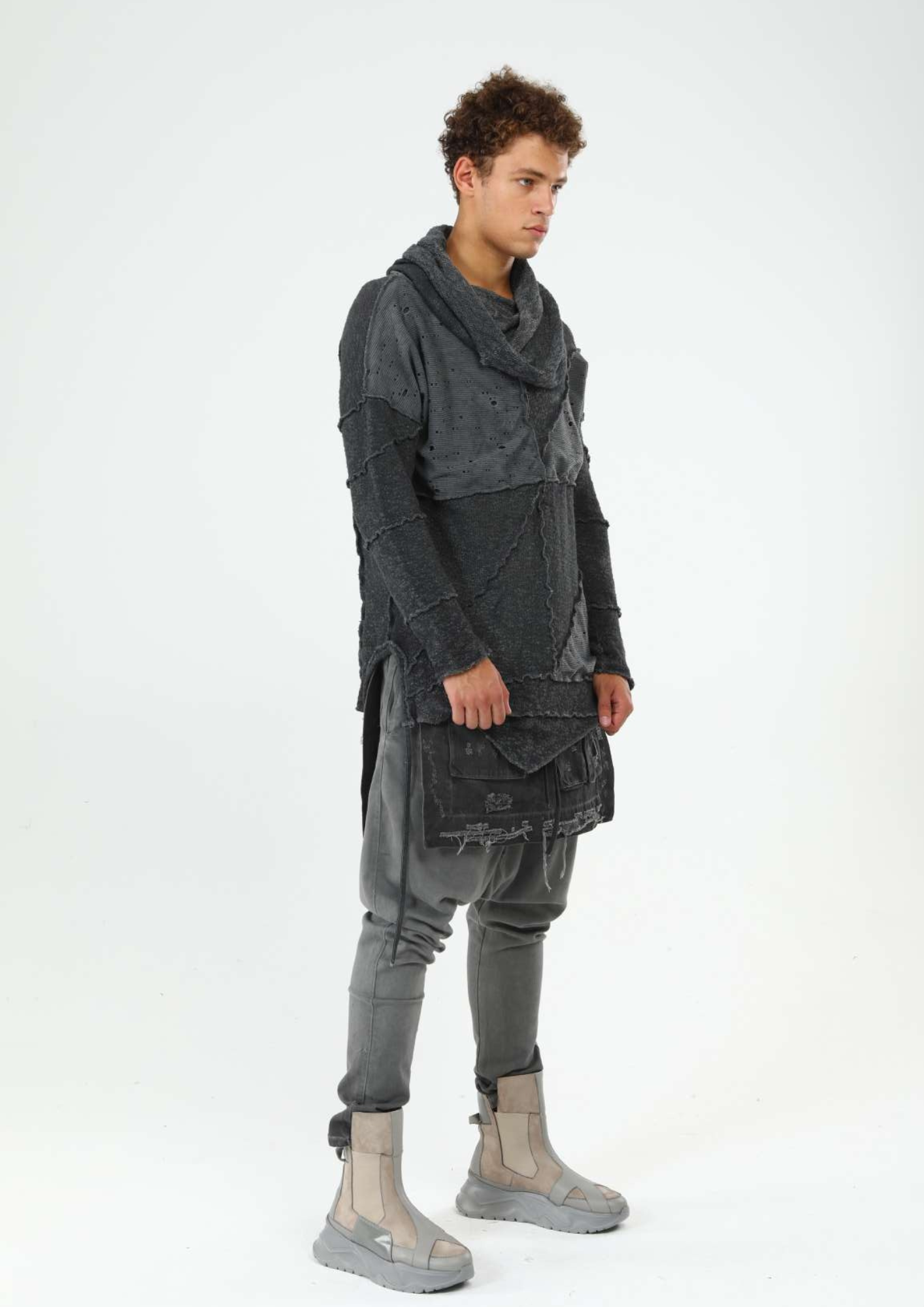 Men's Trousers with Front and Back Extra Layers