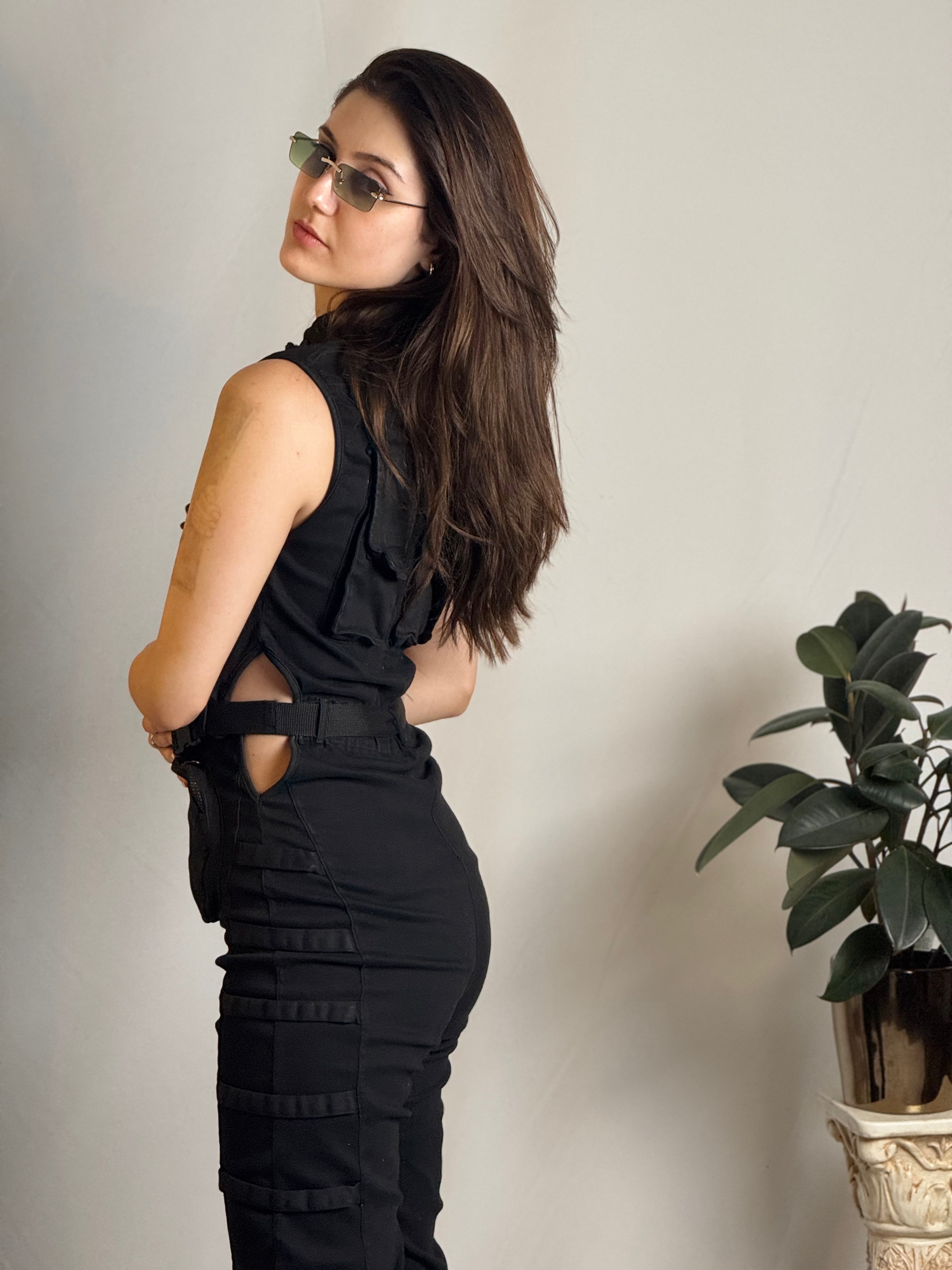 Tomb Raider Style Overall Jump-Suit