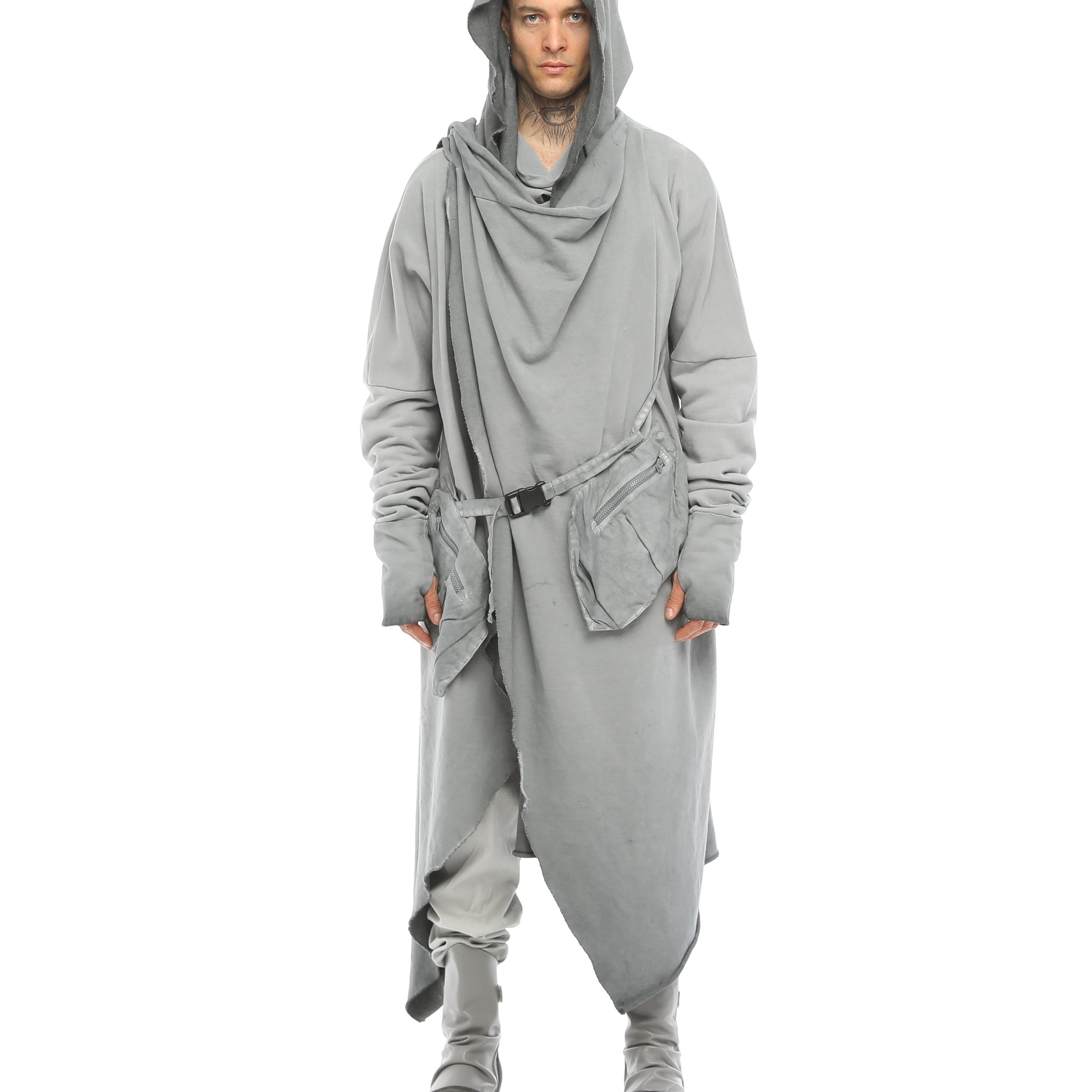 Long Cardigan with Attached Backpack (Men's)