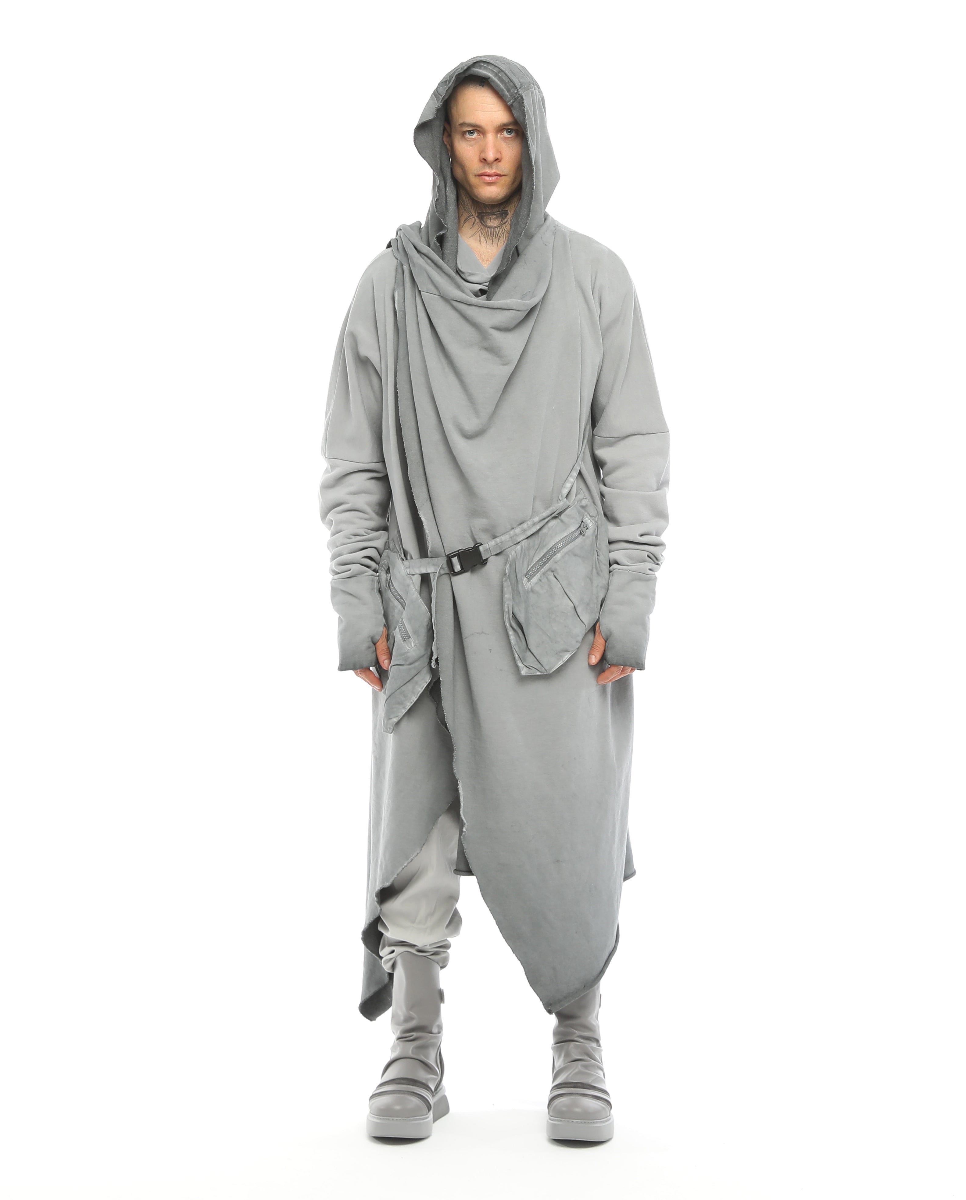 Long Cardigan with Attached Backpack (Men's)
