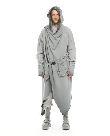 Long Cardigan with Attached Backpack (Men's)
