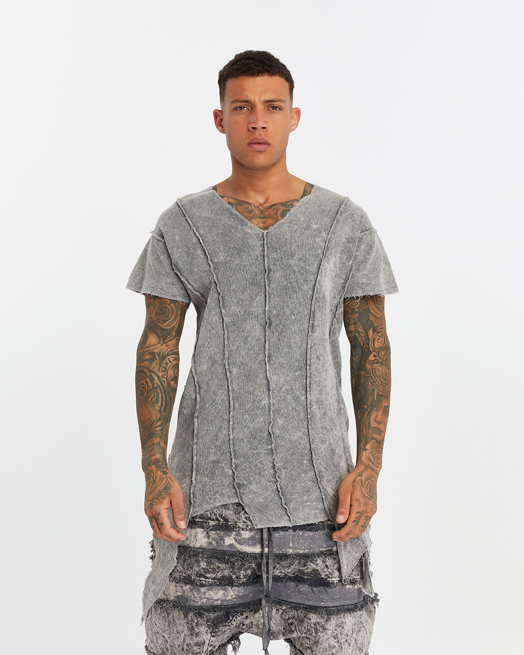 Multi-Piece Asymmetric Men’s T-Shirt