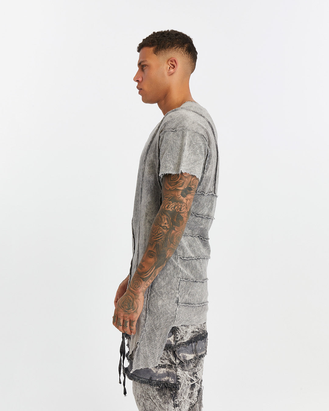 Multi-Piece Asymmetric Men’s T-Shirt