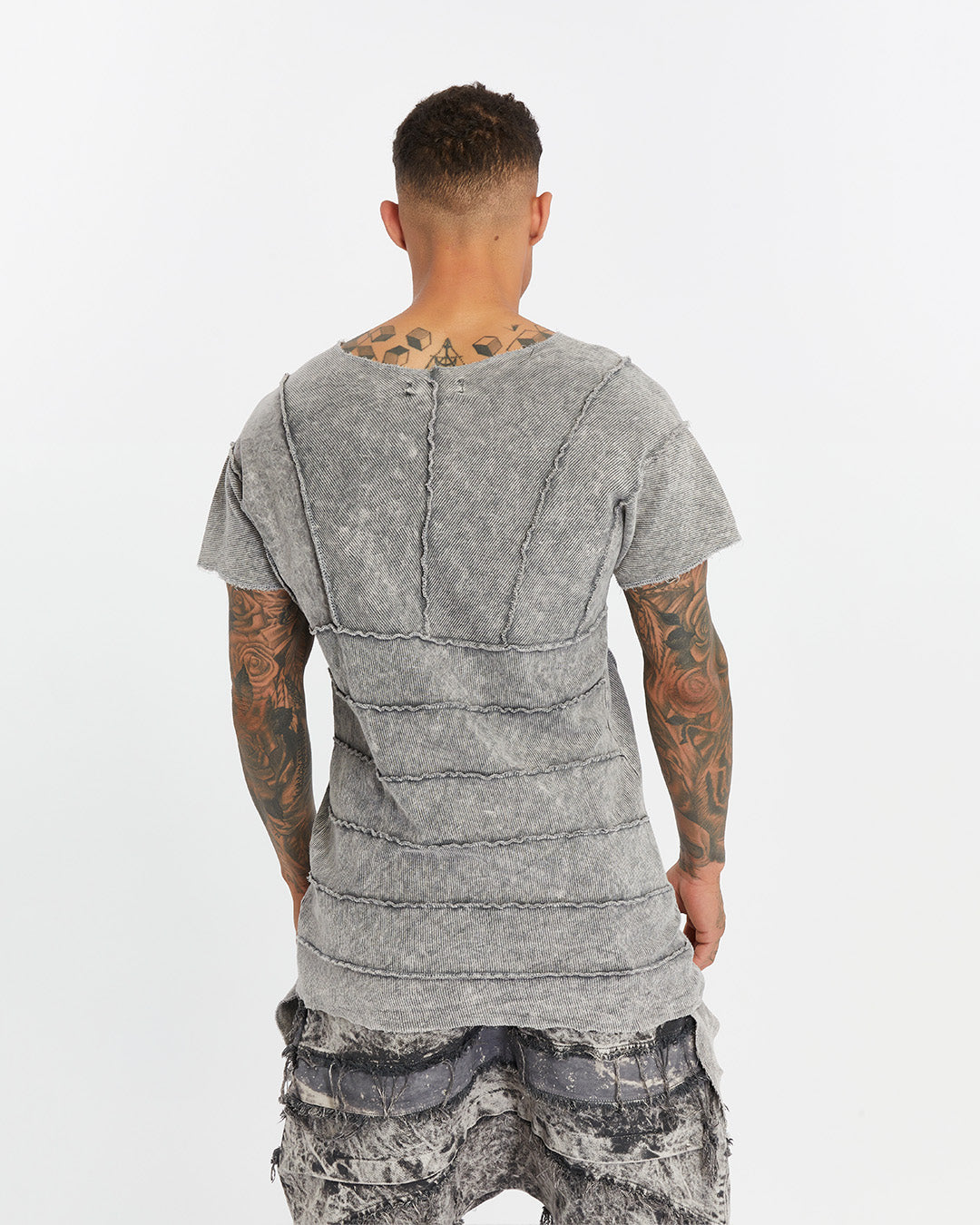 Multi-Piece Asymmetric Men’s T-Shirt