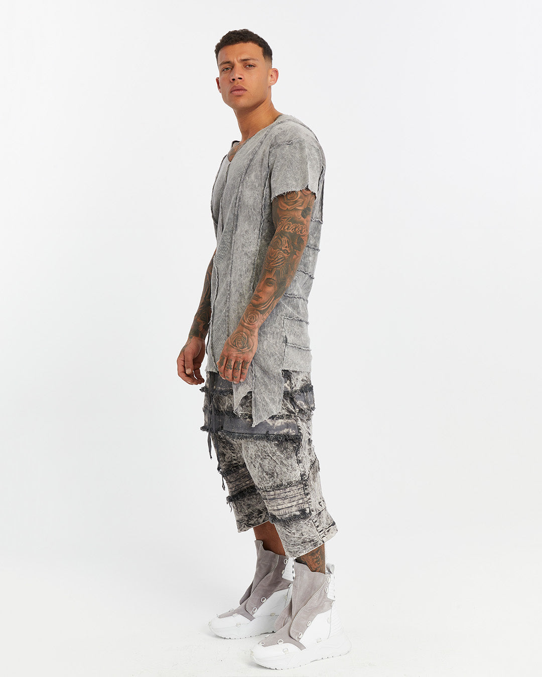 Multi-Piece Asymmetric Men’s T-Shirt