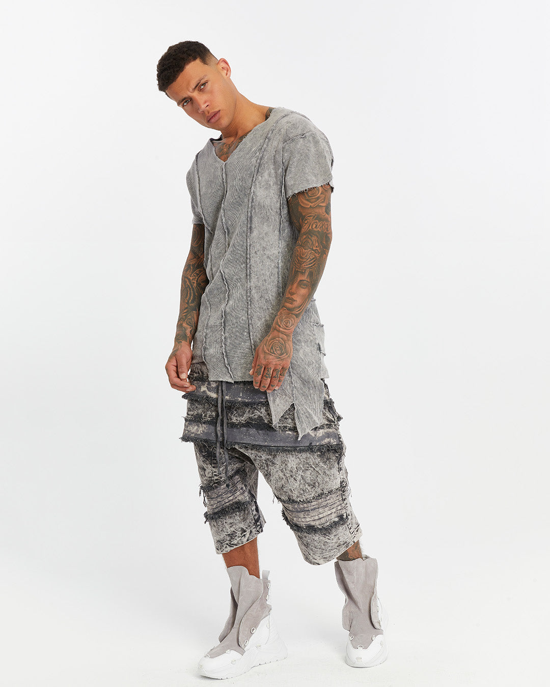 Multi-Piece Asymmetric Men’s T-Shirt
